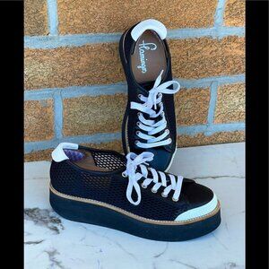 Flamingos Black Tatum / White Mesh Platform size39